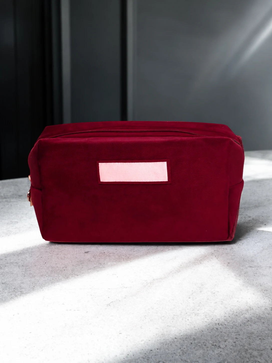 Burgundy velvet collection bag